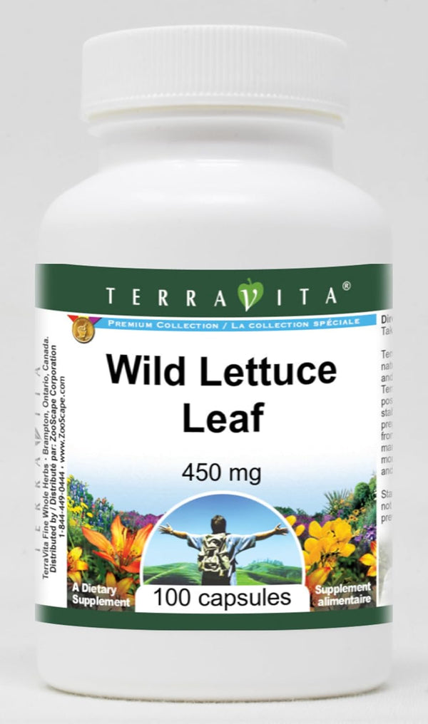 Terravita Wild Lettuce Leaf - 450 mg (100 Capsules, ZIN: 514665)