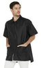 PERFEHAIR Barber Jacket for Men - Hair Stylist Grooming Smock Vest Shirt, Black