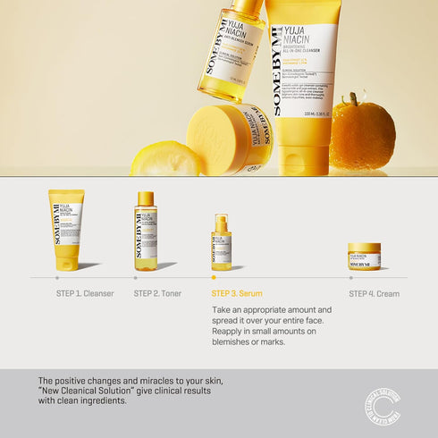 SOME BY MI Yuja Niacin Anti Blemish Serum - 1.69Oz, 50ml - 10% Niacinamide and Vitamin C for Dark Spot Correction