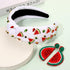 Watermelon Rhinestone Crystal Headbands for Women's Summer Beach Vacation Outfits (Watermelon 1, Set of 3)