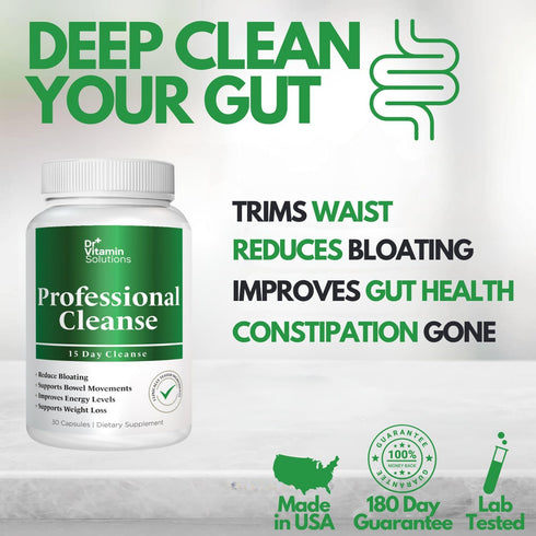 Dr Vitamin Professional Detox Cleanse for Weight Loss, 15 Day Colon Cleanse, 60 Capsules, 2-Pack