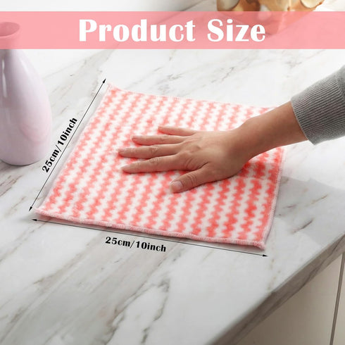 QFGasre 100 Pack 10" 10" Microfiber Cleaning Cloth, Soft Absorbent Rags x Kitchen Towels Double-Sided Wash Cloths