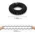 Matte Coil Ponytail Holders, 10 Pcs (Black) - No Crease Plastic Spiral Hair Ties for Thick and All Hair Types