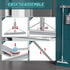 KOLLIEE 61" Long Handle Adjustable Rubber Floor Squeegee Broom for Tile Floor, Window, Bathroom