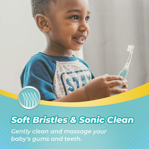 Papablic Baby Toothbrush Teether and Toddler Sonic Electric Toothbrush