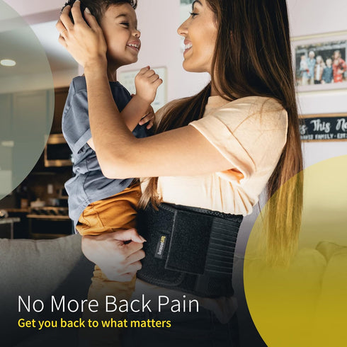 BraceUP Back Support Belt for Men and Women - Breathable Lumbar Brace for Lower Back Pain Relief