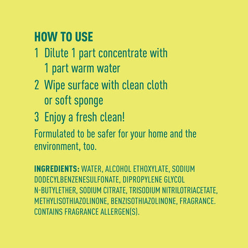 Amazon Brand - Presto! Multi-Surface Cleaner Concentrate, 2X Formula, Lemon Scent, 32 fl oz, Pack of 2