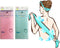 Premium Exfoliating Washcloth Towel, 2 Color Mint Pink, Korean Loofah Bath Sponge for Shower by NOPIGO
