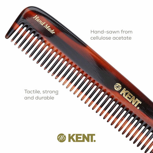 Kent R9T All Coarse Detangling Comb, Wide Teeth Dressing Table Comb for Thick Curly Wavy Hair