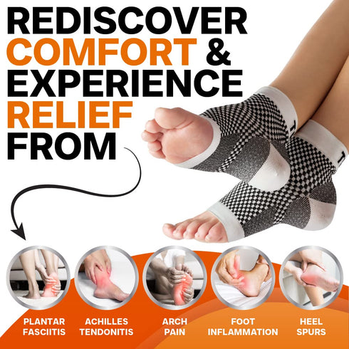 Plantar Fasciitis Socks Foot Sleeve & Compression Socks for Women - Ankle & Arch Support - Fit Guaranteed XL