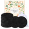 ProCIV Reusable Makeup Remover Pads - 25 Packs Washable Organic Cotton Rounds with Laundry Bag (Black)