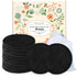 ProCIV Reusable Makeup Remover Pads - 25 Packs Washable Organic Cotton Rounds with Laundry Bag (Black)