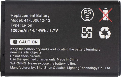 Replacement Battery for RTI 41-500012-13 ATB-1100-SANUF, Fits for RTI Pro, 3.7V Li-ion 1200mAh