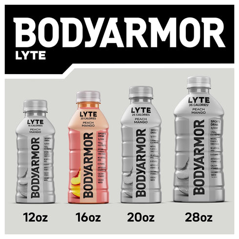 Potassium-Packed Athletes,16 Oz BODYARMOR LYTE Sports Drink Low-Calorie Sports Beverage, Blueberry Pomegranate, Natural