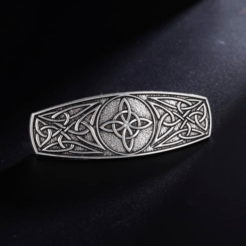 TEAMER Fashion Vintage Celtic Knot Hair Clip, Metal Barrettes Engraved Headwear for Women