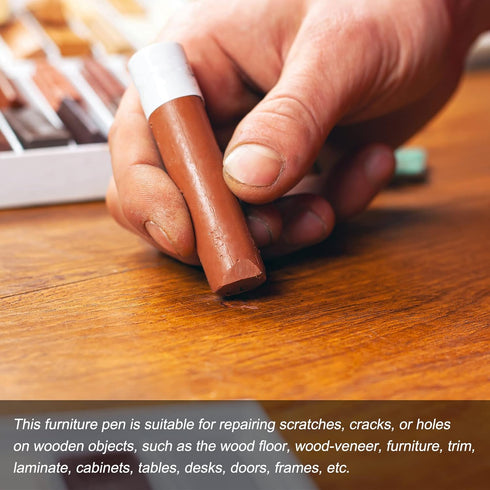 uxcell Wood Wax Filler Stick - Deep Chocolate Furniture Crayons for Touch Up on Scratches & Holes
