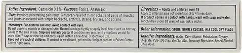 Pain Relief Capsaicin 2 OZ .1%