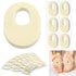 72 Pieces Felt Callus Cushions, Oval Adhesive Pads for Foot Pain Relief, Soft Breathable Corn Cushions for Men and Women