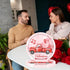 ZHUIGUANGZE 9 Inch (24 Valentine's Day Heart Disposable Paper Plates, Round Truck Love Print Pattern Dessert Plates
