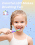 SEAGO Kids Electric Toothbrush, 2 Mins Brushing Timer, 4 Replacement Brush Heads, Blue Color for Ages 4-12