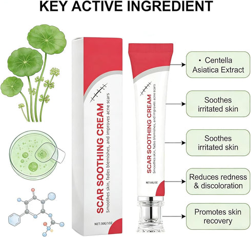 Scar Soothing Cream & Smoothing Cream for Scars - Gentle Care for Sensitive Skin, Helps Improve Appearance of Scars