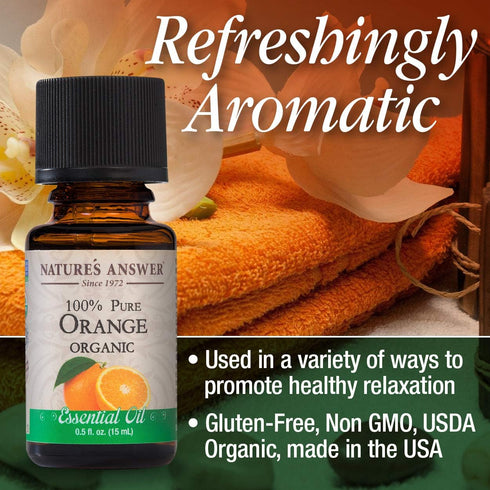 Nature’s Answer USDA Organic Lemongrass Essential Oil 0.5 fl oz (15ml) - 100% Pure Natural Aromatherapy Oil