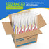 100 Packs Disposable Toothbrushes with Toothpaste, Individually Wrapped Travel Toothbrush and Toothpaste Buld for Travel Size Toiletries, OCC, Airbnb, Dentist, Office/4 Colorful