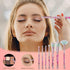Unicorn Elf Makeup Brush Set, Glitter Foundation, Blush, Eye Shadow Brushes with Liquid Case for Girls
