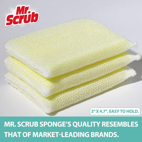 24 Pads All-Purpose Sponges Kitchen, Non Scratch Dish Sponge for Washing Dishes Cleaning Kitchen, Premium Kitchen Scrub Sponge and Scrubbers Cleaning Pads, Ideal for Kitchen, Bathroom, Mr. Scrub by MR. SCRUB