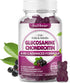 Extra Strength Glucosamine Chondroitin Gummies, Sugar Free, with MSM, Elderberry & Turmeric, Joint & Antioxidant