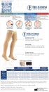 Truform Compression Stockings 20-30 mmHg, Thigh High, Closed Toe, Black, Small