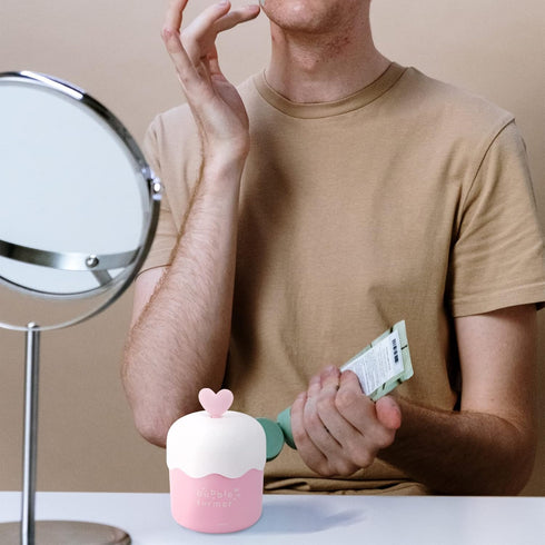 DOITOOL Face Wash Foam Maker for Face Wash, Facial Foamer Face Foam Maker Cute Foam Whip Maker, Facial Cleansing Tool Deep Skincare Cleaner Tools for Travel Household, Pink