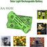 16 Packs AA 500mAh Rechargeable Solar Lights Batteries, 1.2V Ni-MH Double A Battery for Outdoor String Pathway Lights