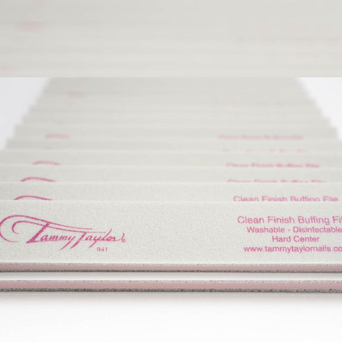 Tammy Taylor Peel ‘N’ Stick Clean Finish Buffer, Natural Nail Buffing File for Fingernails and Toenails, 10 Pack