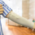 PICC Nursing Sleeve Cast Protector for Upper and Lower Arm, Weight: 88-210 Pounds, Ultra-Soft Breathable (Beige, L)