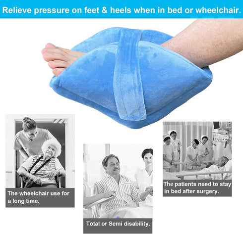Jeelathy 1 Heel Protector Cushion Foot Support Pillow for Pressure Sores & Ulcers, Piece Foot Elevation Pillow Ankle