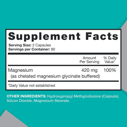 Qunol Magnesium Capsules 420mg - 180 Count High Absorption Extra Strength Supplement for Bone and Muscle Health