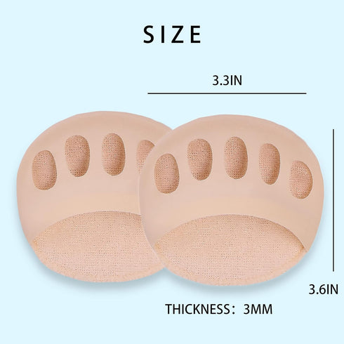 SooGree Pads(3pairs) Metatarsa Foot Reusable Soft Ball of Foot Cushions Forefoot Pads for Women Prevention Pain Relief