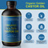 Hbaid (8fl.oz/237ml), 20 8.7 7.9 Inch Pack Castor Oil Organic Cold Pressed Unrefined in Glass Bottle Pieces x