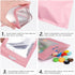 100 Resealable Mylar Bags with Clear Window, Smell Proof Foil Pouch Zip Bags for Food Storage, Pink, 3.14x5.11
