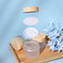 50 Gram/ml Glass Cosmetic Containers with Lids, Round Frosted Jars, Small Empty Glass Sample Jars (4 PACK 50ML)