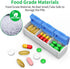 Urekt 3 (3 Pack) Pill Organizer Times a Day, Small Pill Box, Daily Pill Organizer, Moisture Proof Travel Pill Case