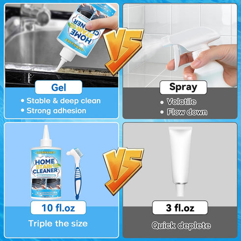 Home Remover Gel, 10 Fl Oz Mold Cleaner Gel for Washing Machines, Grout, and Sinks in Kitchen and Bathroom