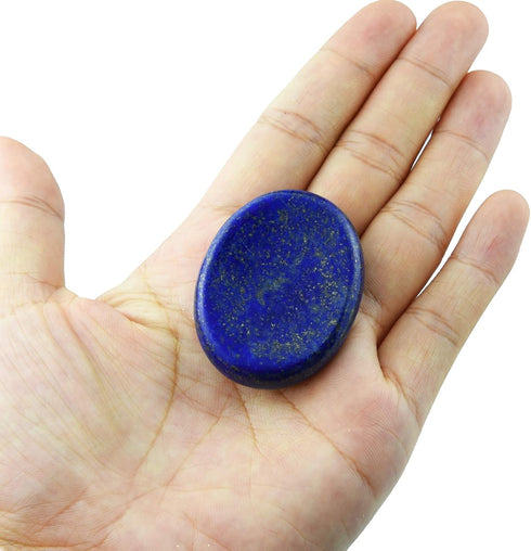 Marrywindix 4 Packs Natural Thumb Worry Stone Set - Pink Crystal Amethyst Tiger Eye for Anxiety Relief