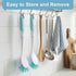 Lemecima 16 Set 11.8 Inch Pcs Light Blue Kitchen Scrub Dish Brush with Handle, Long Dishwashing Scrubber with Stiff