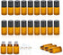 ZEJIA 2ML Essential Oil Roller Bottles, 24 Pack Amber Mini Glass Roll on Bottles with Stainless Steel Roller Balls