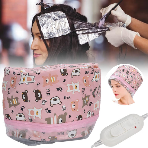 Electric Hair Heating Adjustable Oil Treatment Steamer Hat - Cordless Deep Conditioning Tool