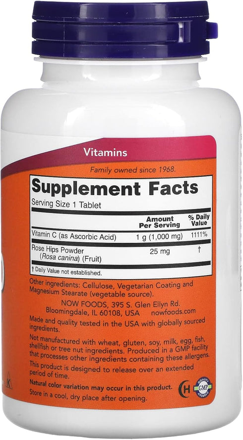 Now Foods Vitamin C-1000 Sustained Release, 100 Tablets