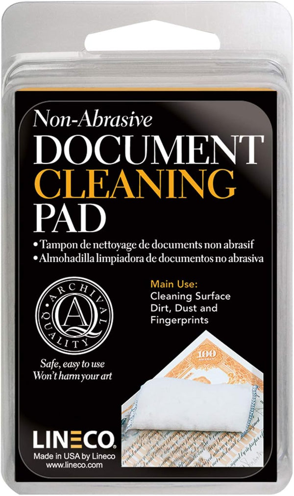 Lineco 2x3 Document Cleaning Pads, Soft Grit-Free Powder for Cleaning Paper Surfaces, Perfect for Books and Maps