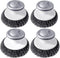 Heavy Duty Stainless Steel Wool Scrubber with Handle, Steel Brush for Cleaning Pots, Pans, Grills, Sink (4 Pack)